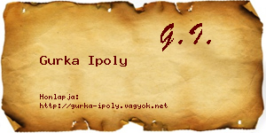 Gurka Ipoly névjegykártya